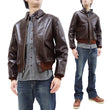 Load image into Gallery viewer, TOYS McCOY Jacket Men's A-2 Flight Jacket Plain A2 Leather Bomber Jacket TMJ2325 Seal Brown