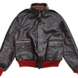 Load image into Gallery viewer, TOYS McCOY A-2 Flight Jacket with Red Rib Men's Casual A2 Leather Bomber Jacket TMJ2422 Dark-Seal-Brown
