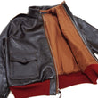 Load image into Gallery viewer, TOYS McCOY A-2 Flight Jacket with Red Rib Men's Casual A2 Leather Bomber Jacket TMJ2422 Dark-Seal-Brown