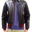 Load image into Gallery viewer, TOYS McCOY A-2 Flight Jacket with Red Rib Men's Casual A2 Leather Bomber Jacket TMJ2422 Dark-Seal-Brown