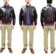 Load image into Gallery viewer, TOYS McCOY A-2 Flight Jacket with Red Rib Men's Casual A2 Leather Bomber Jacket TMJ2422 Dark-Seal-Brown