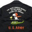 Load image into Gallery viewer, TOYS McCOY Snoopy Embroidered Jacket Men's Casual Vietnam Tour Jacket Style Souvenir Jacket TMJ2504 Black