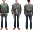 Load image into Gallery viewer, TOYS McCOY Men's MA-1 Flight Jacket - Albert Turner Reproduction, Sage Gray Nylon Bomber Jacket, Made in Japan TMJ2533