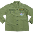 Load image into Gallery viewer, TOYS McCOY Utility Shirt Men's Custom Patched Printed Long Sleeve Button Up Shirt TMS2303 160 Olive