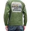 Load image into Gallery viewer, TOYS McCOY Utility Shirt Men's Custom Patched Printed Long Sleeve Button Up Shirt TMS2303 160 Olive
