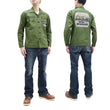 Load image into Gallery viewer, TOYS McCOY Utility Shirt Men's Custom Patched Printed Long Sleeve Button Up Shirt TMS2303 160 Olive
