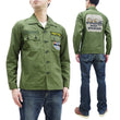 Load image into Gallery viewer, TOYS McCOY Utility Shirt Men's Custom Patched Printed Long Sleeve Button Up Shirt TMS2303 160 Olive