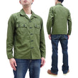 Load image into Gallery viewer, TOYS McCOY Utility Shirt Men's Ripstop Plain Long Sleeve Button Up Shirt TMS2304 160 Olive