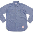 Laden Sie das Bild in den Galerie-Viewer, TOYS McCOY Blue Chambray Shirt Men's Steve McQueen Long Sleeve Button Up Work Shirt TMS2308