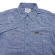 Laden Sie das Bild in den Galerie-Viewer, TOYS McCOY Blue Chambray Shirt Men's Steve McQueen Long Sleeve Button Up Work Shirt TMS2308