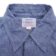 Laden Sie das Bild in den Galerie-Viewer, TOYS McCOY Blue Chambray Shirt Men's Steve McQueen Long Sleeve Button Up Work Shirt TMS2308