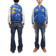Load image into Gallery viewer, Tailor Toyo Sukajan Jacket Men's Japanese Souvenir Jacket Japan Map x Gold Dragon Embroidery TT15542 TT15542-119 Black x Blue
