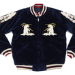 Load image into Gallery viewer, Tailor Toyo Jacket TT15544 Men's Reversible Embroidered Japanese Souvenir Jacket with Velvet and Quilted Satin TT15544-128 Alaska Navy-Blue