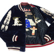 Load image into Gallery viewer, Tailor Toyo Jacket TT15544 Men's Reversible Embroidered Japanese Souvenir Jacket with Velvet and Quilted Satin TT15544-128 Alaska Navy-Blue