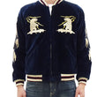 Load image into Gallery viewer, Tailor Toyo Jacket TT15544 Men's Reversible Embroidered Japanese Souvenir Jacket with Velvet and Quilted Satin TT15544-128 Alaska Navy-Blue