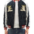 Load image into Gallery viewer, Tailor Toyo Jacket TT15544 Men's Reversible Embroidered Japanese Souvenir Jacket with Velvet and Quilted Satin TT15544-128 Alaska Navy-Blue