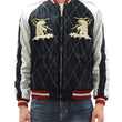 Load image into Gallery viewer, Tailor Toyo Jacket TT15544 Men's Reversible Embroidered Japanese Souvenir Jacket with Velvet and Quilted Satin TT15544-128 Alaska Navy-Blue