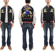 Load image into Gallery viewer, Tailor Toyo Jacket TT15544 Men's Reversible Embroidered Japanese Souvenir Jacket with Velvet and Quilted Satin TT15544-128 Alaska Navy-Blue