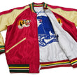 Load image into Gallery viewer, Tailor Toyo Sukajan Jacket TT15790 - Men's Satin Reversible Embroidered Japanese Souvenir Jacket - TT15790-170 Eagle x Blue Tiger Wine x Silver