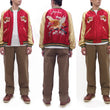 Load image into Gallery viewer, Tailor Toyo Sukajan Jacket TT15790 - Men's Satin Reversible Embroidered Japanese Souvenir Jacket - TT15790-170 Eagle x Blue Tiger Wine x Silver