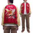 Load image into Gallery viewer, Tailor Toyo Sukajan Jacket TT15790 - Men's Satin Reversible Embroidered Japanese Souvenir Jacket - TT15790-170 Eagle x Blue Tiger Wine x Silver
