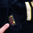 Laden Sie das Bild in den Galerie-Viewer, Tailor Toyo Japanese Souvenir Jacket - Men's Mid-1950s Reproduction Sukajan - Reversible, Velvet and Quilted Satin - TT15792-128 Roaring Tiger x Japan Map Dark Navy x Black