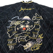 Laden Sie das Bild in den Galerie-Viewer, Tailor Toyo Japanese Souvenir Jacket - Men's Mid-1950s Reproduction Sukajan - Reversible, Velvet and Quilted Satin - TT15792-128 Roaring Tiger x Japan Map Dark Navy x Black