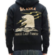 Load image into Gallery viewer, Tailor Toyo Men's Alaska Embroidered Zip-Up Hoodie - Sukajan Japanese Souvenir Jacket Style - TT69652 119 Black