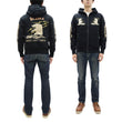 Load image into Gallery viewer, Tailor Toyo Men's Alaska Embroidered Zip-Up Hoodie - Sukajan Japanese Souvenir Jacket Style - TT69652 119 Black