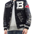 Load image into Gallery viewer, Whitesville Varsity Jacket Men's Letterman Jacket Melton x Leather Award Jacket WV15385 WV15385-119 Black/Black