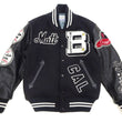 Load image into Gallery viewer, Whitesville Varsity Jacket Men's Letterman Jacket Melton x Leather Award Jacket WV15385 WV15385-119 Black/Black