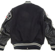 Load image into Gallery viewer, Whitesville Varsity Jacket Men's Letterman Jacket Melton x Leather Award Jacket WV15385 WV15385-119 Black/Black