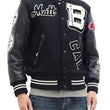 Load image into Gallery viewer, Whitesville Varsity Jacket Men's Letterman Jacket Melton x Leather Award Jacket WV15385 WV15385-119 Black/Black