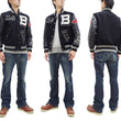 Load image into Gallery viewer, Whitesville Varsity Jacket Men's Letterman Jacket Melton x Leather Award Jacket WV15385 WV15385-119 Black/Black