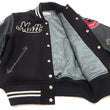 Load image into Gallery viewer, Whitesville Varsity Jacket Men's Letterman Jacket Melton x Leather Award Jacket WV15385 WV15385-119 Black/Black