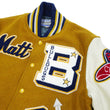 Load image into Gallery viewer, Whitesville Varsity Jacket Men's Letterman Jacket Melton x Leather Award Jacket WV15385 WV15385-156 Gold/Ivory