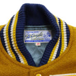 Load image into Gallery viewer, Whitesville Varsity Jacket Men's Letterman Jacket Melton x Leather Award Jacket WV15385 WV15385-156 Gold/Ivory