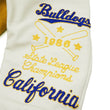 Load image into Gallery viewer, Whitesville Varsity Jacket Men's Letterman Jacket Melton x Leather Award Jacket WV15385 WV15385-156 Gold/Ivory