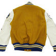 Load image into Gallery viewer, Whitesville Varsity Jacket Men's Letterman Jacket Melton x Leather Award Jacket WV15385 WV15385-156 Gold/Ivory