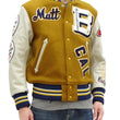 Load image into Gallery viewer, Whitesville Varsity Jacket Men's Letterman Jacket Melton x Leather Award Jacket WV15385 WV15385-156 Gold/Ivory