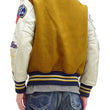 Load image into Gallery viewer, Whitesville Varsity Jacket Men's Letterman Jacket Melton x Leather Award Jacket WV15385 WV15385-156 Gold/Ivory