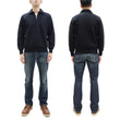 Load image into Gallery viewer, Whitesville Men's Collared Half-Zip Sweatshirt - Heavyweight Loopwheel Fleece, Made in Japan, Vintage-Inspired Athletic Wear (Toyo Enterprises WV69641 119 Black)