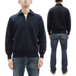 Load image into Gallery viewer, Whitesville Men's Collared Half-Zip Sweatshirt - Heavyweight Loopwheel Fleece, Made in Japan, Vintage-Inspired Athletic Wear (Toyo Enterprises WV69641 119 Black)