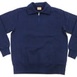 Load image into Gallery viewer, Whitesville Men's Collared Half-Zip Sweatshirt - Heavyweight Loopwheel Fleece, Made in Japan, Vintage-Inspired Athletic Wear (Toyo Enterprises WV69641 128 Navy)