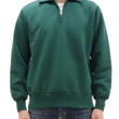 Load image into Gallery viewer, Whitesville Men's Collared Half-Zip Sweatshirt - Heavyweight Loopwheel Fleece, Made in Japan, Vintage-Inspired Athletic Wear (Toyo Enterprises WV69641 145 Green)