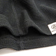 Load image into Gallery viewer, Momotaro Jeans Waffle Shirt Men's Long Sleeve Waffle-Knit Thermal T-Shirt with Stripe MZTS0079 Black