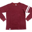 Load image into Gallery viewer, Momotaro Jeans Waffle Shirt Men's Long Sleeve Waffle-Knit Thermal T-Shirt with Stripe MZTS0079 Burgundy