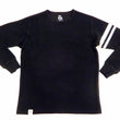Load image into Gallery viewer, Momotaro Jeans Waffle Shirt Men's Long Sleeve Waffle-Knit Thermal T-Shirt with Stripe MZTS0079 Black