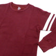 Load image into Gallery viewer, Momotaro Jeans Waffle Shirt Men's Long Sleeve Waffle-Knit Thermal T-Shirt with Stripe MZTS0079 Burgundy