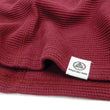 Load image into Gallery viewer, Momotaro Jeans Waffle Shirt Men's Long Sleeve Waffle-Knit Thermal T-Shirt with Stripe MZTS0079 Burgundy